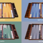 Backgammon Galaxy Style Inlay Pair + Checkers for FM Gammon board - Backgammon Galaxy