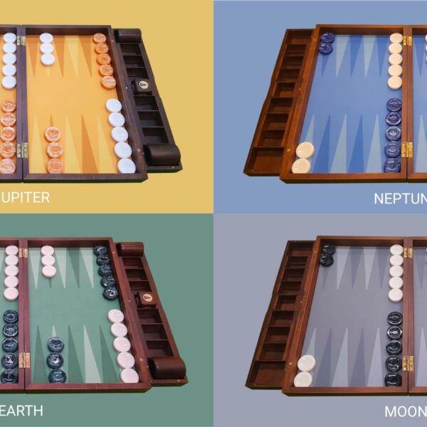 Backgammon Galaxy Style Inlay Pair + Checkers for FM Gammon board - Backgammon Galaxy