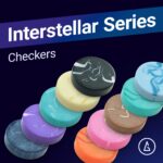 Шашки для нард, серия Interstellar, 44,5 мм/1,75 дюйма, рулон из 15 шашек, роскошные шашки ручной работы от Backgammon Galaxy